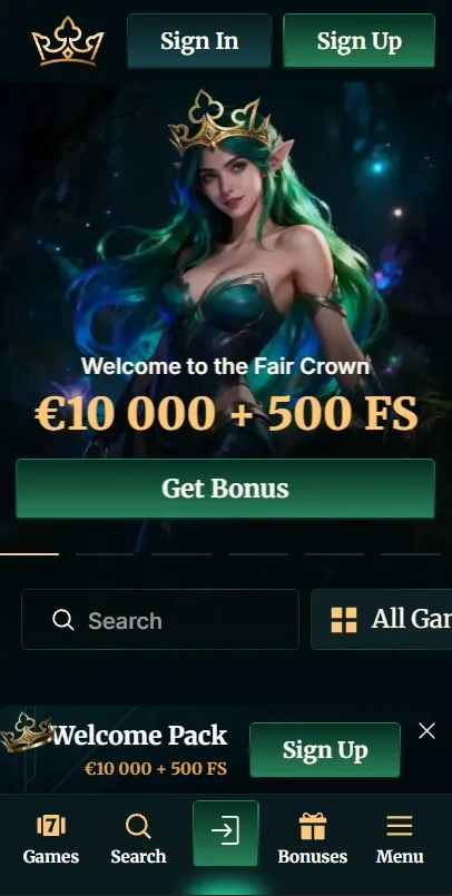 Mobile-Spielerfahrung bei Casino FairCrown